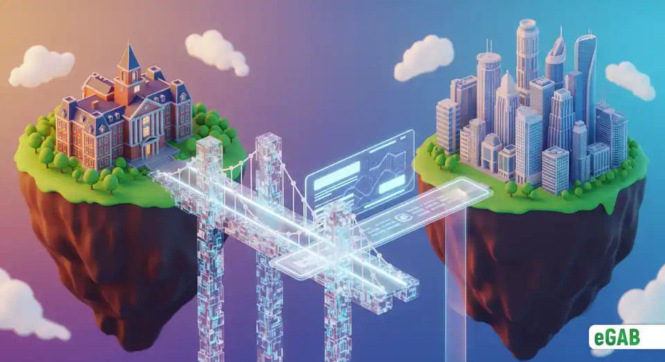 A digital bridge connecting a university to the world, defining the GDCP as a framework for global credential mobility.