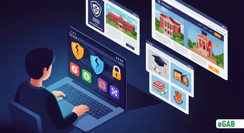 A person using a Fraud-as-a-Service platform on the dark web to buy a fake diploma, illustrating new fraudster tactics and diploma mills.