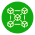 Icon showing interconnected blocks, symbolizing blockchain technology and decentralized data structure