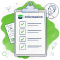 Icon for information fields, showing structured data input sections