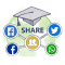 Social networking icon representing connections and online interactions