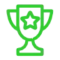 Trophy with a star inside, symbolizing Secure Document Space and excellence in NFT credential issuance