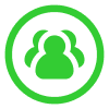Icon of a person with two people behind, symbolizing our professional and supportive team