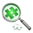 Magnifying glass examining a puzzle piece, symbolizing a tailored solution for the client
